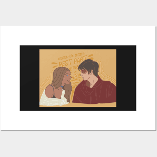 Modern Zutara print with "Best Part of Me" calligraphy Posters and Art